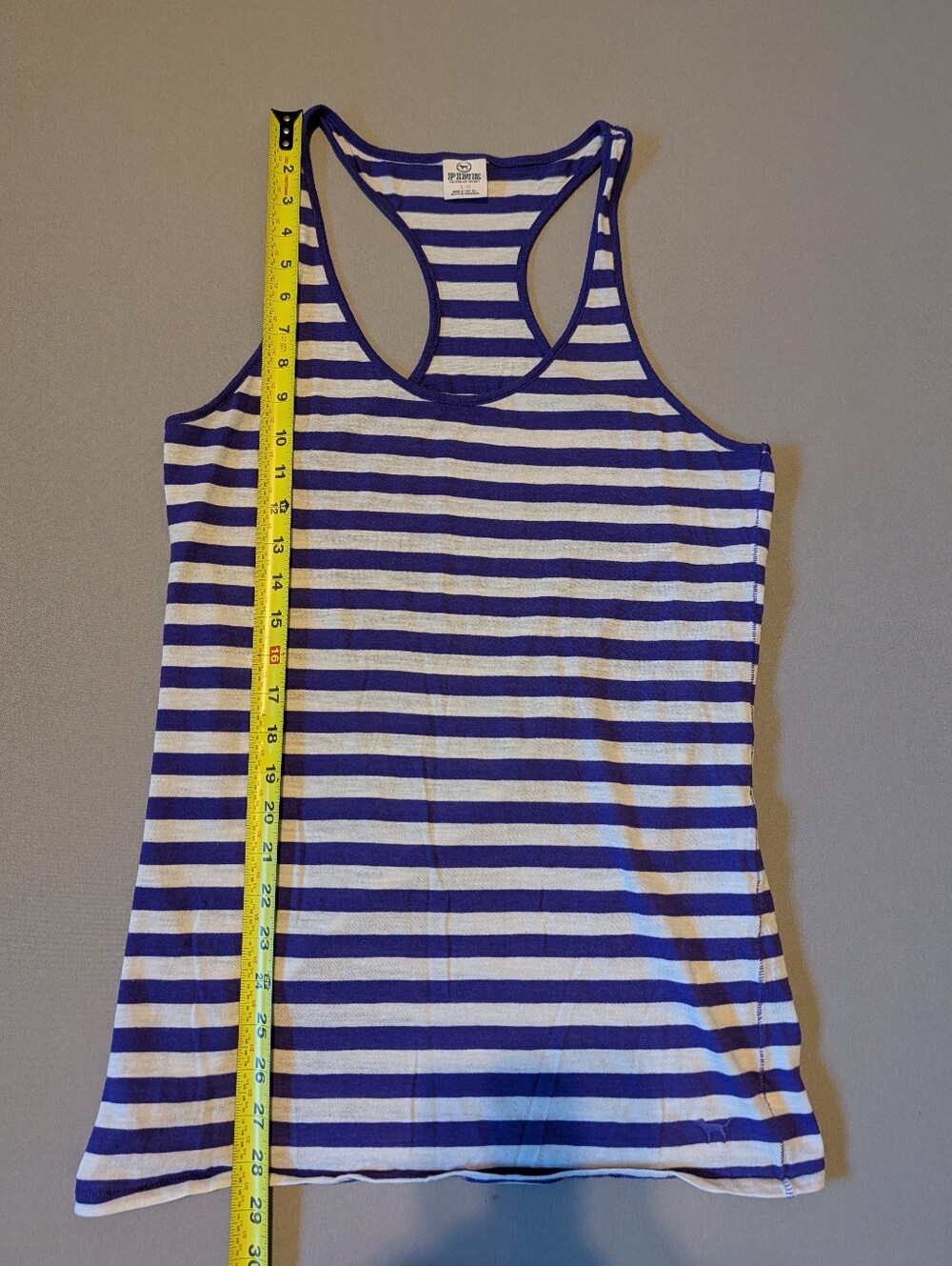 PINK Victoria's Secret Purple and White Striped Tank - Picture 5 of 7